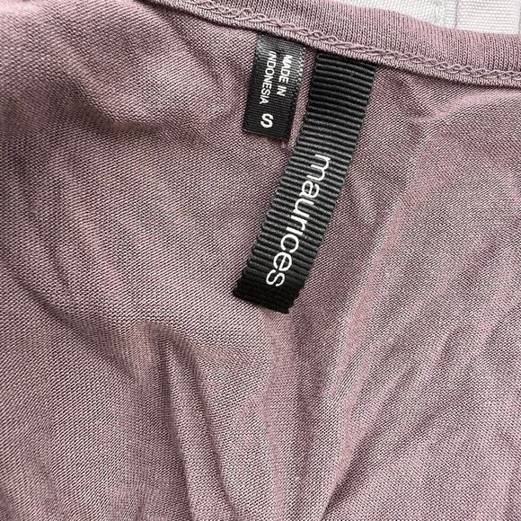 Maurices dusty mauve sequin shimmer, scoop neck tank top, women's size S - Picture 3 of 8